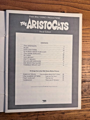 Aristocats & Other Cat Songs Sheet Music Book Piano Vocal Accompaniment Disney