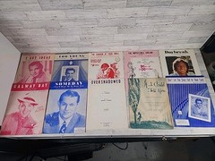 10 Vintage Sheet Music Lot Antique Piano Gospel Jazz USA 50s 60s 70s