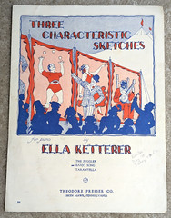 Three Characteristic Sketches: Ella Ketterer 1934 SHEET MUSIC circus juggler