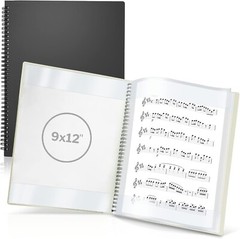 Versatile 9×12 Music Binder for Storage & Practice – Flexible Sheet Protectors