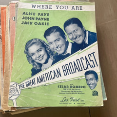 Vintage 1940s Sheet Music Collection Lot 30+ Piano Vocal Duet Classic Hits Rare