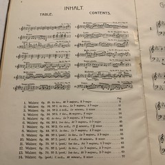 Antique Chopin&rsquo;s Waltzes Piano Forte 1884? Music Book 80 Pages Very Good