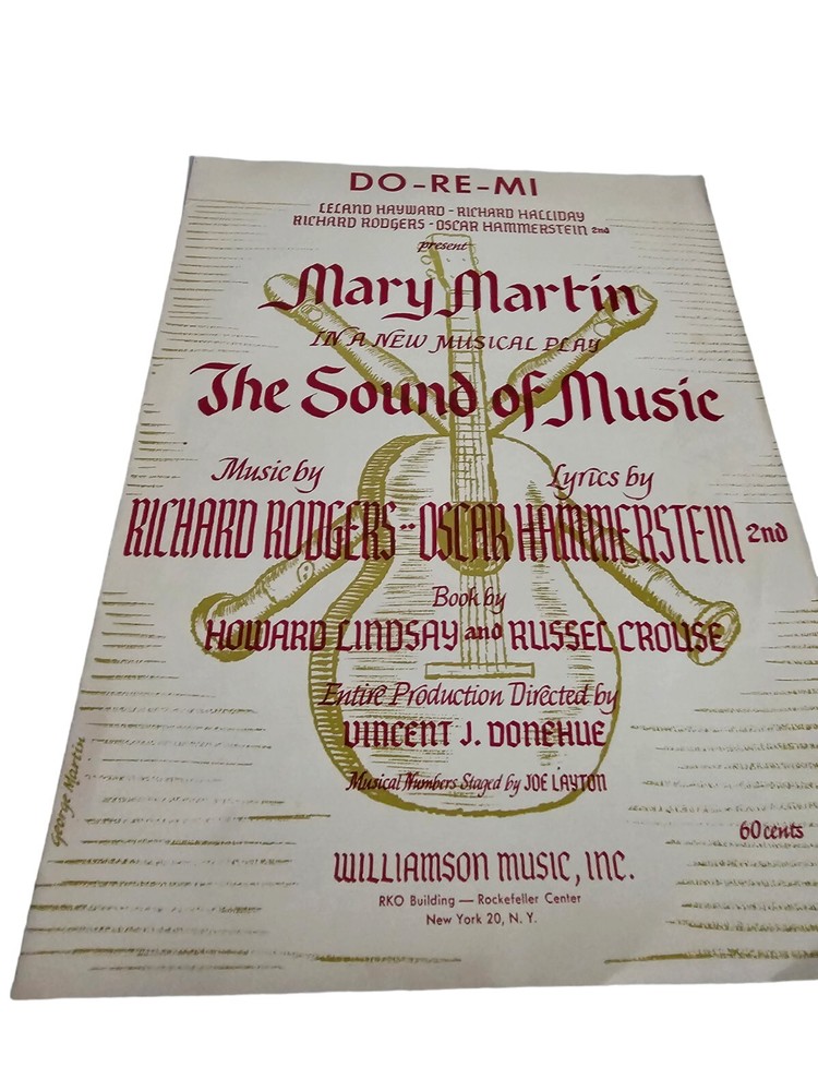 Vintage Do-Re-Mi The Sound Of Music Vintage Show Tune Sheet Music 1959