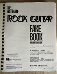 The Ultimate Rock Guitar Fake Book w Tablature Hal Leonard Spiral Bound 1988