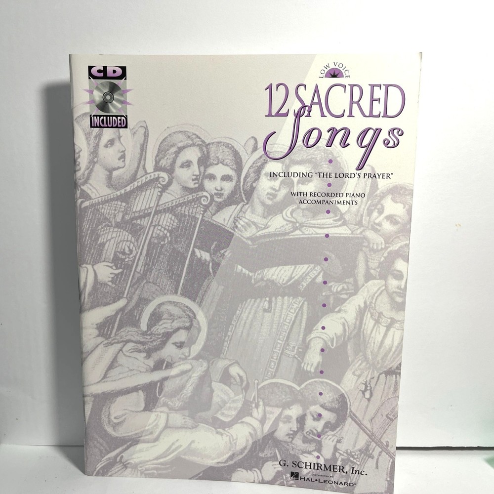 12 Sacred Songs Book and CD Low Voice With Piano Accompaniments