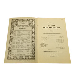 Witmark Collection Sacred Male Quartets Sheet Music Song Book 1951