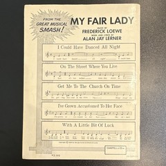Chappell & Co. My Fair Lady Vocal Selection Sheet Music Song Book Piano/Voice