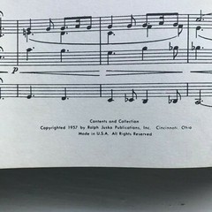 Reminiscing at the Organ 1957 Sheet Music Ralph Jusko VG