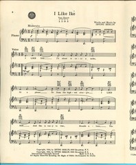 Irving BERLIN: I LIKE IKE – Dwight D. Eisenhower – 1952 Presidential Campaign