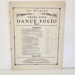 Vintage 1930 The Witmark Theme Song Dance Folio No 2 Sheet Music Songbook