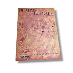 1957 Brahms&rsquo; Lullaby Cradle Song Sheet Music Johannes Brahms Wesley Schaum Belwi