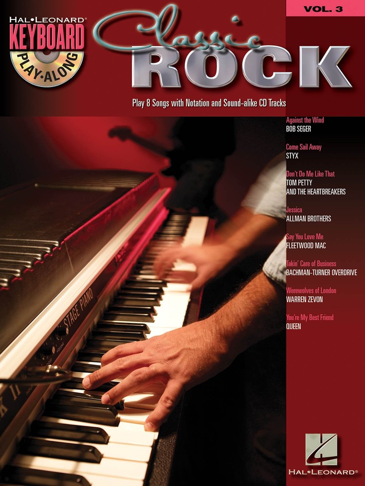 Classic Rock for Keyboard Play-Along Vol 3 Piano Sheet Music Songs Book CD Pack