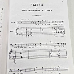 Mendelssohn Elijah An Oratorio Full Vocal Score Piano Chorus 4 Part Voices Songs