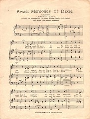 1924 PINEY WOODS AFRICAN AMERICAN SCHOOL historic sheet music LAWRENCE C. JONES
