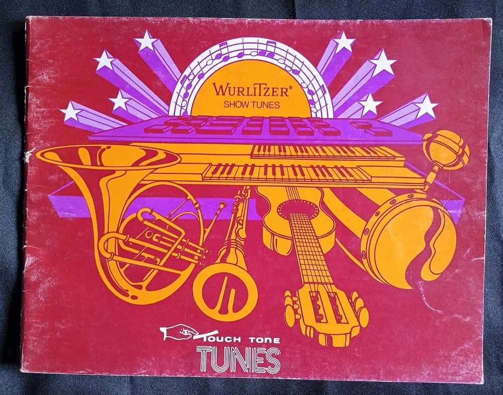 24-page Vintage 1973 Wurlitzer Touch Tunes Show Tunes Sheet Music Book