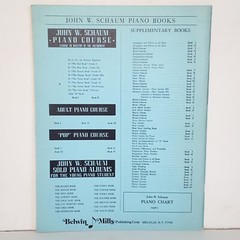 Vintage 1954 John Schaum Pop Piano Course Volume 3 Sheet Music Instruction Book