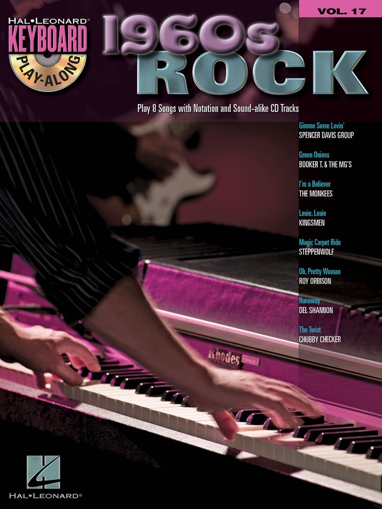 1960s Rock Keyboard Play-Along Vol 17 Piano Sheet Music Songs Book CD Pack