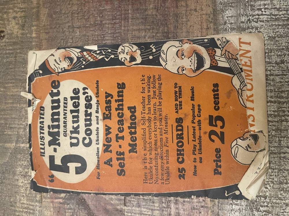 Vintage 5-Minute Guaranteed Ukulele Course Pamphlet 25¢ Music Book