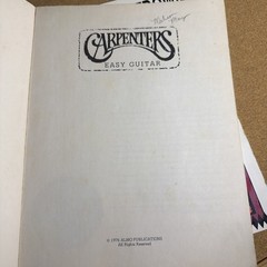 Carpenters Easy Guitar Songbook 1970’s 1976 Very Good Condition