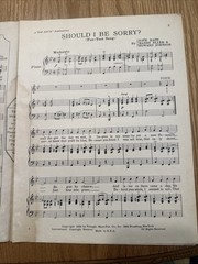 Vintage “Should I Be Sorry” (Fox-Trot Ballad) Sheet Music, 1928