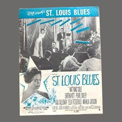 WC Handy St Louis Blues Sheet Music 1958 Eartha Kitt Nat King Cole Jazz Blues