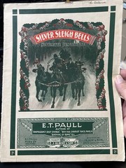 9×12 Australian E.T.Paull Christmas Sheet Music SILVER SLEIGH BELLS