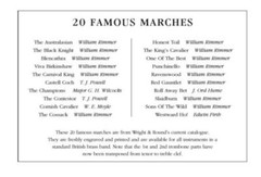 20 Famous Marches – Various Instruments – Part Book – A5 Sheet Music Brass Band