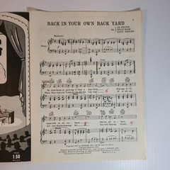 Back In Your Own Back Yard by Al Jolson Billy Rose And Dave Dreyer 1927 Bourne