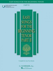 Easy Songs for the Beginning Tenor Part II Book Online Audio Vocal 050486244