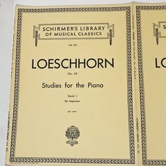 Schirmer&rsquo;s Library of Musical Classics Loeschhorn Lot Of 4 For Piano 1939