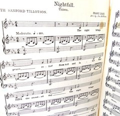 Nightfall A Part Song 1932 Arranged from Liebestraum Tillotson Liszt US Seller