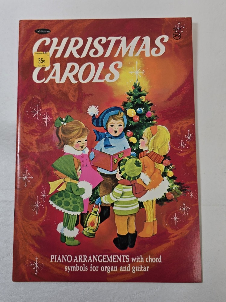 New Vintage 1969 Whitman Christmas Carols Book Organ & Guitar Arrangements 39