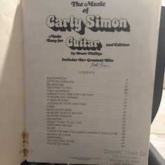 Carly Simon Songbook Music Of Made Easy For Guitar 2nd Edition 1979 Good Cond