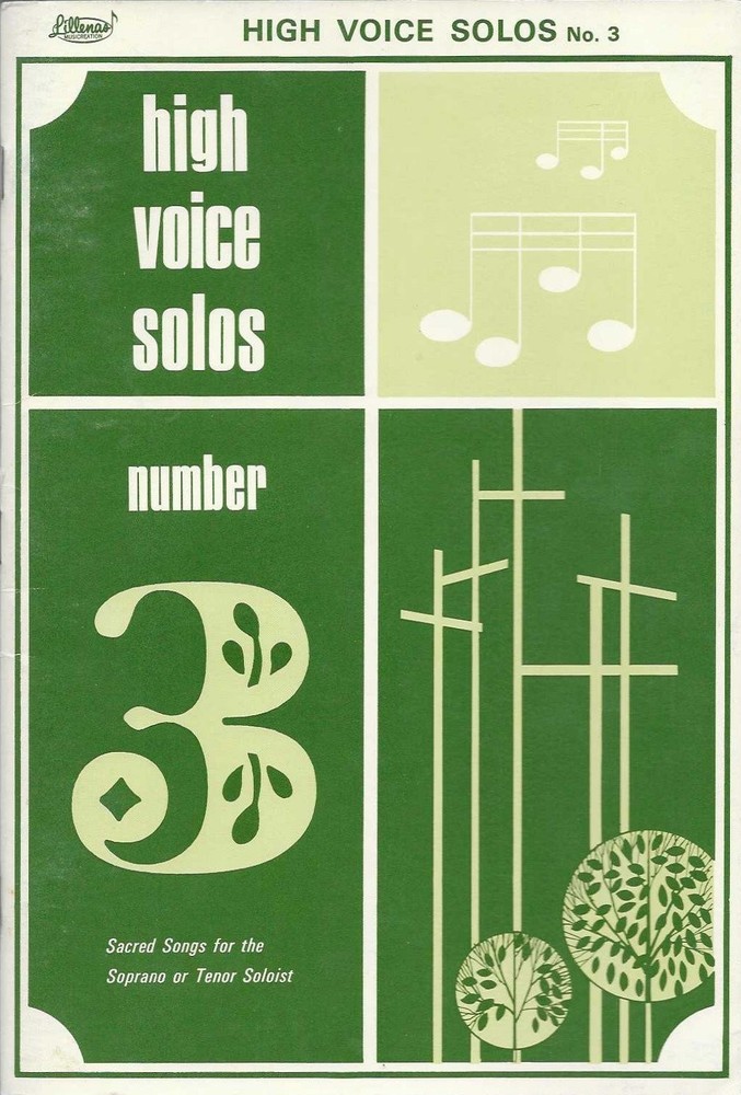 High Voice Solos No. 3 Vocal Selections Sacred Songs Piano
