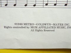Fame Sheet Music Easy Piano &rsquo;80 Motion Picture Title Song Warner Bros USA SELLER