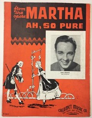 Ah So Pure Piano Guitar Uke Sheet Music Opera Martha Friedrich Von Flotow 1938