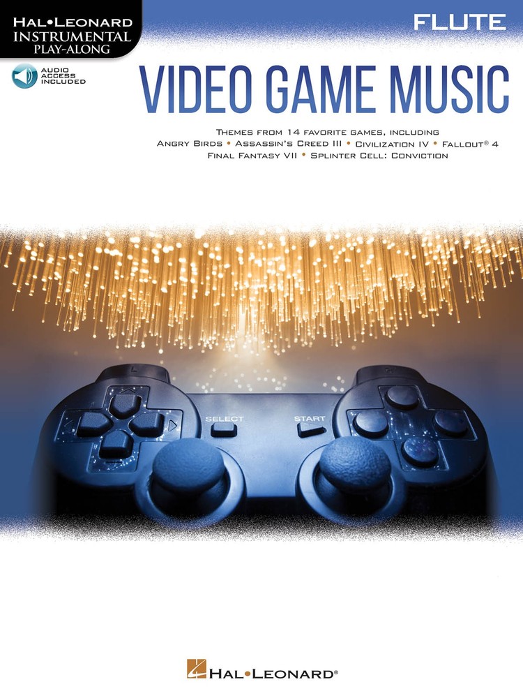 Video Game Music for Flute Solo Theme Sheet Music Play-Along Book Online Audio