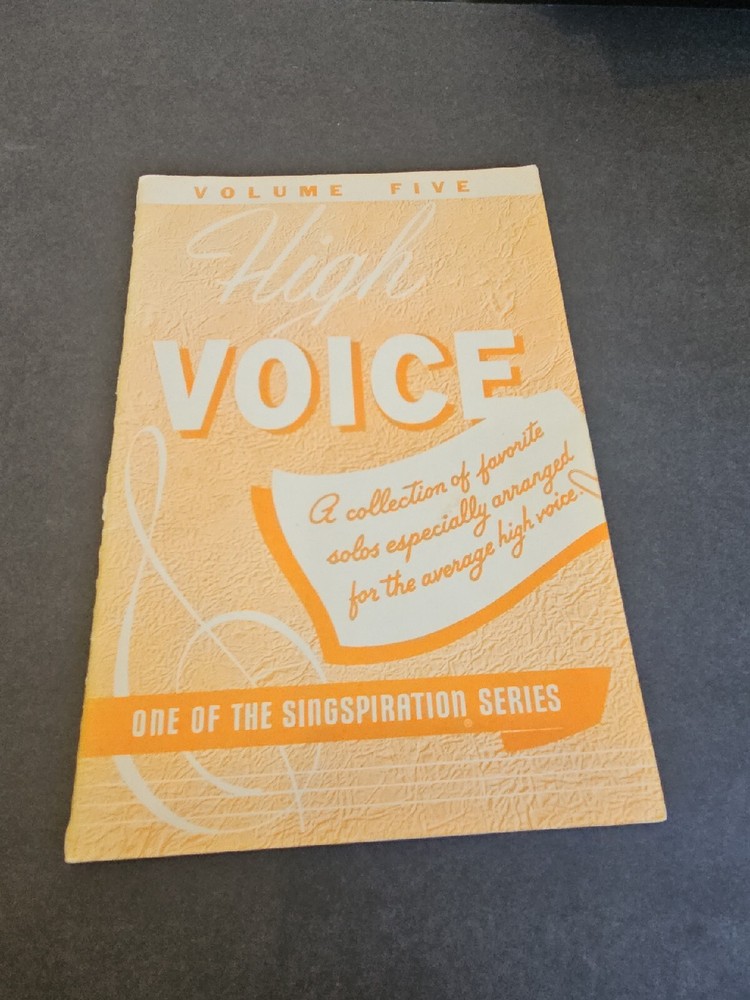 HIGH VOICE #5 VINTAGE SHEET MUSIC 1960 SINGSPIRATION EVANGELICAL GOSPEL WORSHIP