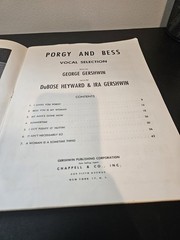 Vintage 1959 Porgy And Bess Vocal Selection Songbook Sheet Music Gershwin Movie