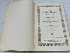 The A Cappella Singer: Mixed Voices – Songbook Collection (Copyright 1936)