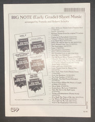 Vtg Sheet Music, From a Distance 1987 Big Note Piano Series, Schultz