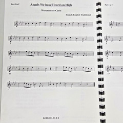 28 Christmas Carols for French Horn Quartet Parts I to IV in F Music Book Scores