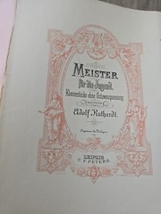 Edition Peters No 2776 Meister fur die Jugend Sheet Music Weber- Schubert G329