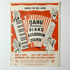 Vintage Oahu Accordion Sheet Music Lot Course Pages 1950s Marked