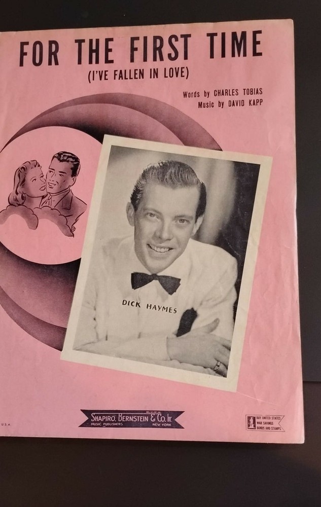 For the First Time – by Charles Tobias, David Kapp – Vintage 1943 sheet music