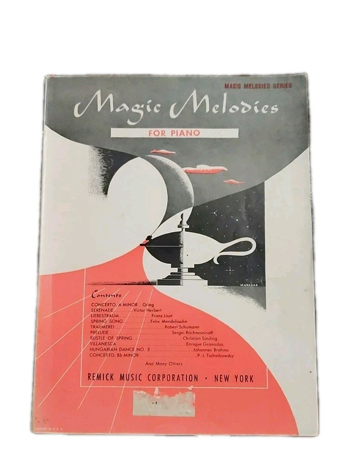 VTG 1943 Magic Melodies For Piano Sheet Music Book Intermediate To Advanced