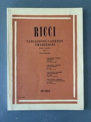 Luigi Ricci Variazioni Cadenze Tradizioni Per Canto Vol 1 Female Voices