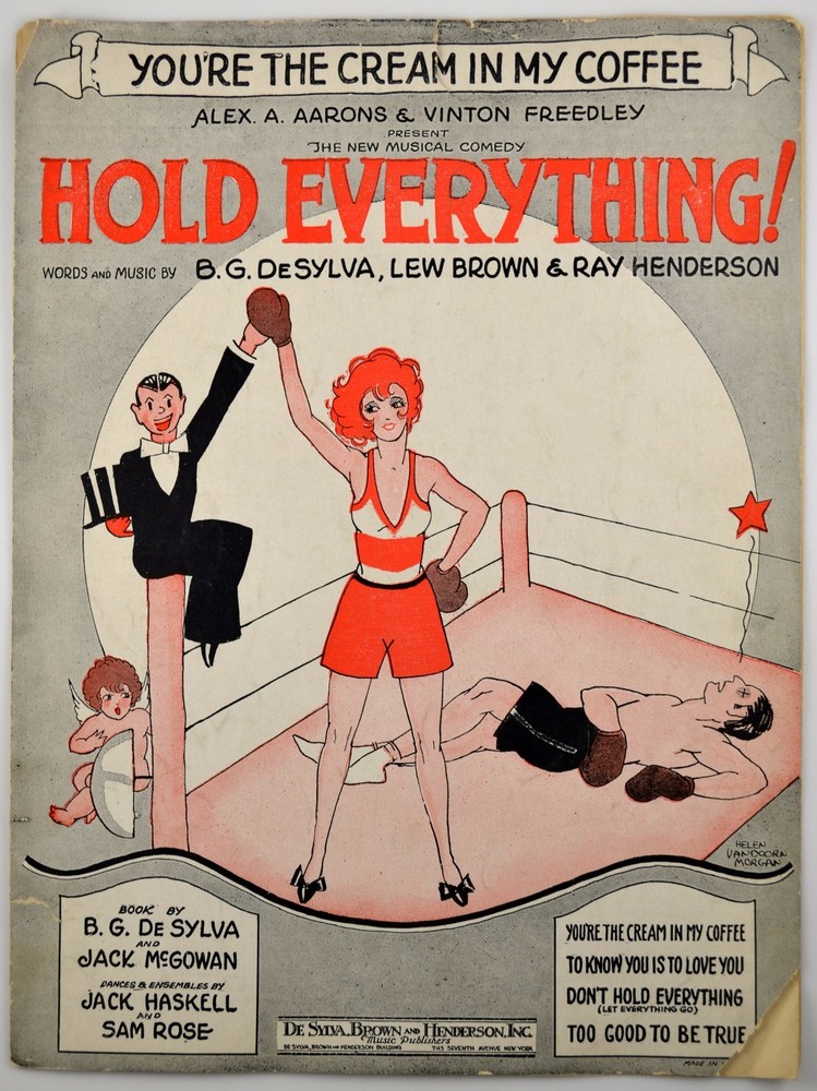 Hold Everything! You&rsquo;re The Cream In My Coffee 1928 Female Boxer SHEET MUSIC