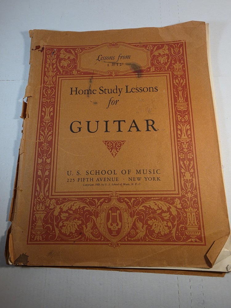 U.S. School of Music – Guitar Home Study Lessons 1-12, 1929
