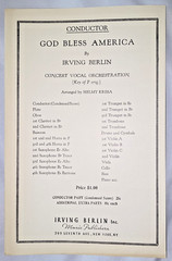 ​1940 God Bless America Vintage Orchestration Sheet Music Complete Irving Berlin